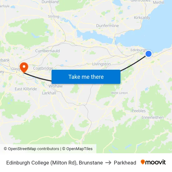 Edinburgh College (Milton Rd), Brunstane to Parkhead map