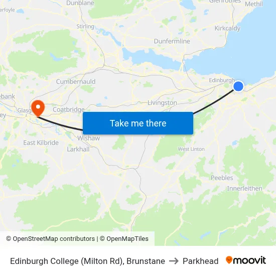 Edinburgh College (Milton Rd), Brunstane to Parkhead map