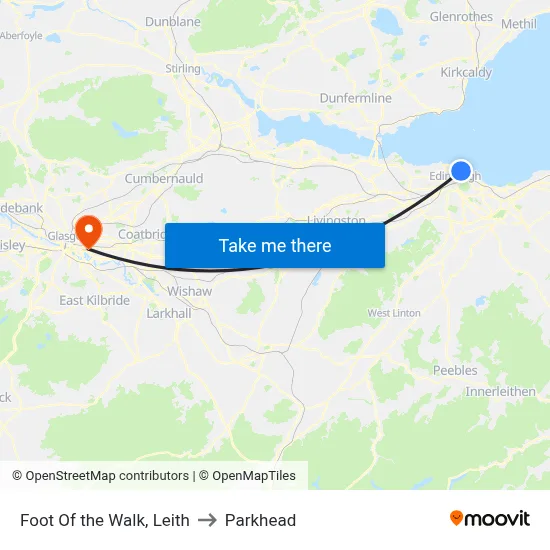 Foot Of the Walk, Leith to Parkhead map