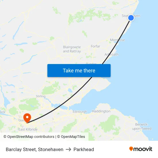 Barclay Street, Stonehaven to Parkhead map