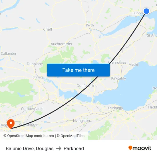 Balunie Drive, Douglas to Parkhead map