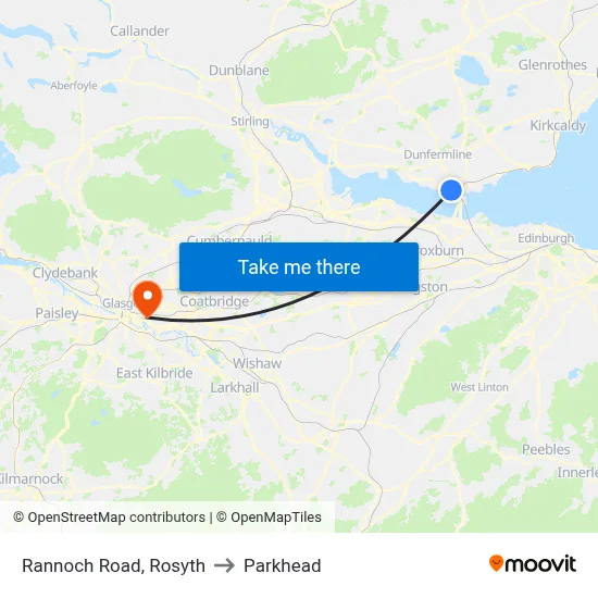 Rannoch Road, Rosyth to Parkhead map
