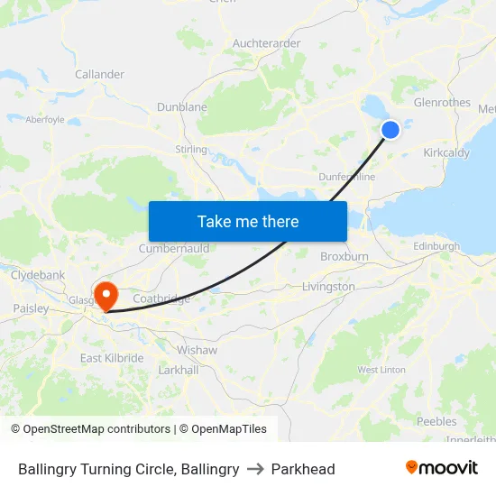 Ballingry Turning Circle, Ballingry to Parkhead map
