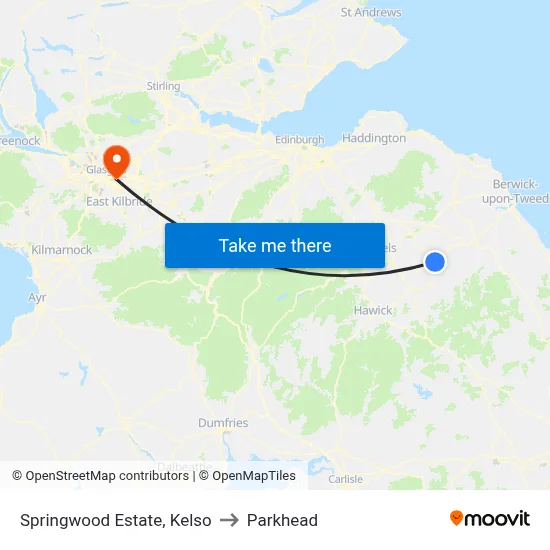 Springwood Estate, Kelso to Parkhead map