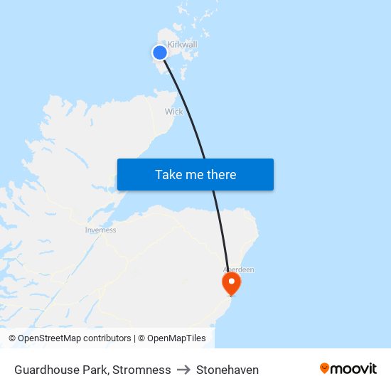 Guardhouse Park, Stromness to Stonehaven map