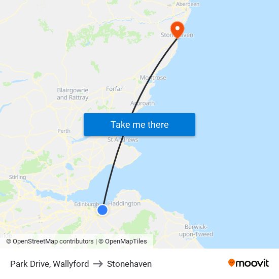 Park Drive, Wallyford to Stonehaven map