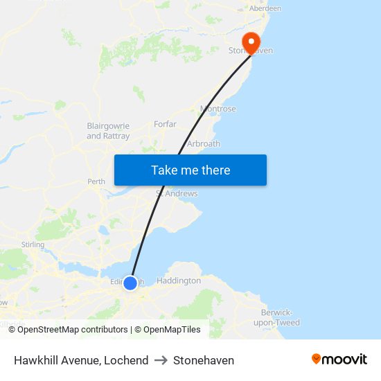 Hawkhill Avenue, Lochend to Stonehaven map