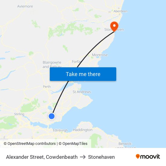 Alexander Street, Cowdenbeath to Stonehaven map