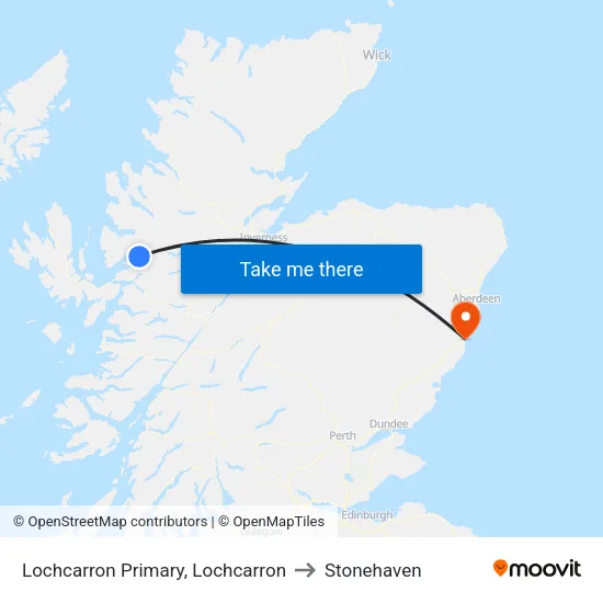 Lochcarron Primary, Lochcarron to Stonehaven map