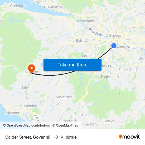 Calder Street, Govanhill to Kilbirnie map