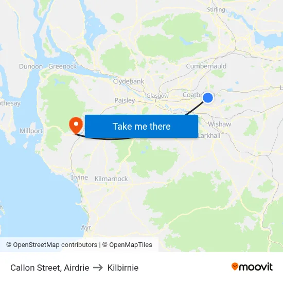 Callon Street, Airdrie to Kilbirnie map