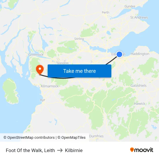 Foot Of the Walk, Leith to Kilbirnie map