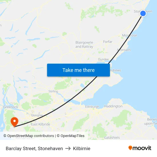 Barclay Street, Stonehaven to Kilbirnie map
