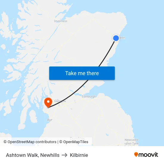 Ashtown Walk, Newhills to Kilbirnie map