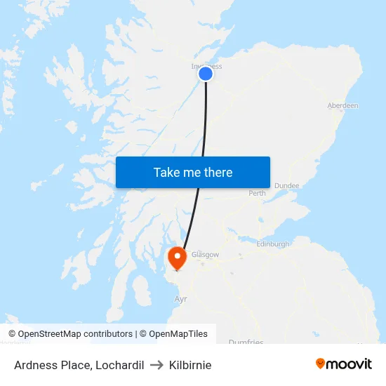Ardness Place, Lochardil to Kilbirnie map