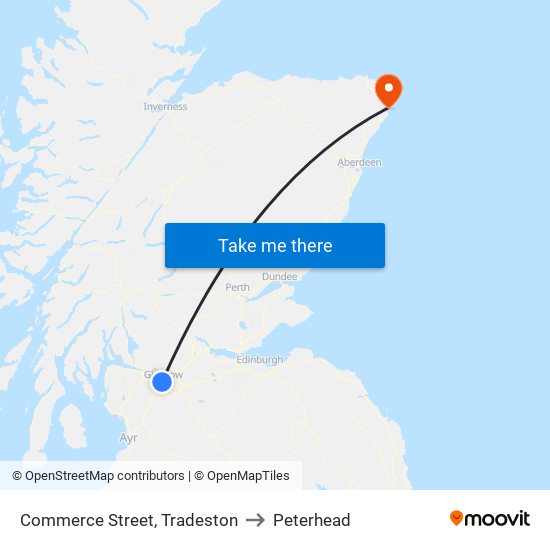 Commerce Street, Tradeston to Peterhead map