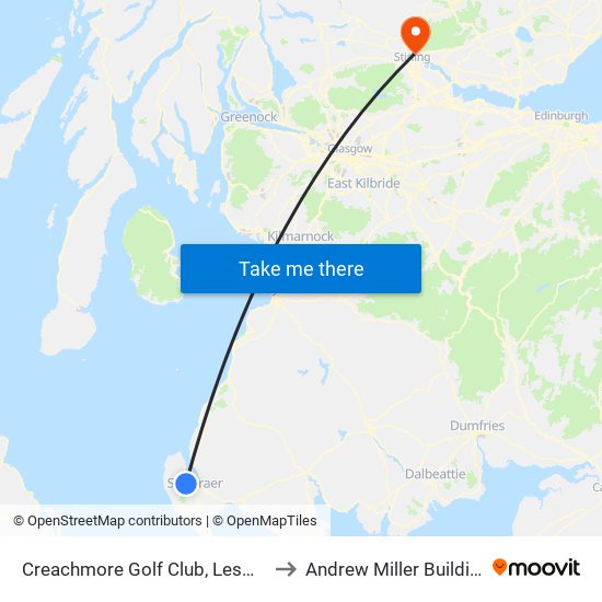 Creachmore Golf Club, Leswalt to Andrew Miller Building map