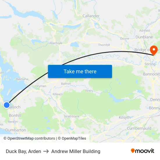 Duck Bay, Arden to Andrew Miller Building map