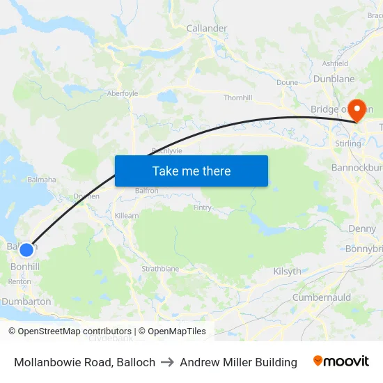 Mollanbowie Road, Balloch to Andrew Miller Building map