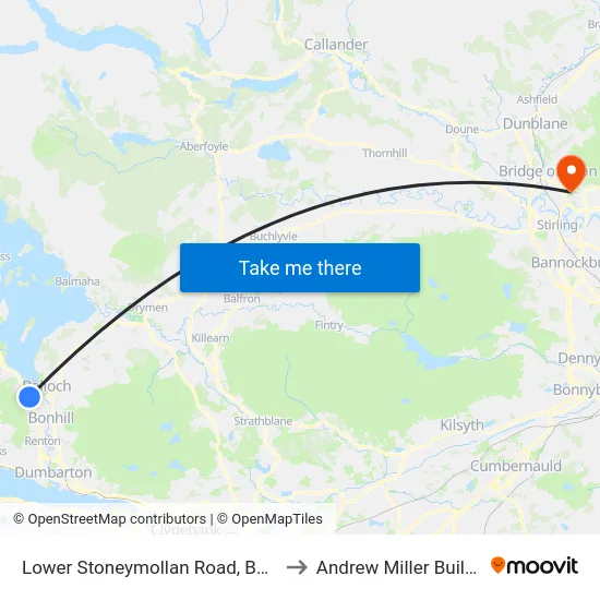 Lower Stoneymollan Road, Balloch to Andrew Miller Building map