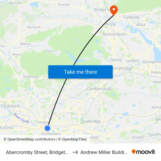 Abercromby Street, Bridgeton to Andrew Miller Building map