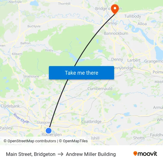 Main Street, Bridgeton to Andrew Miller Building map