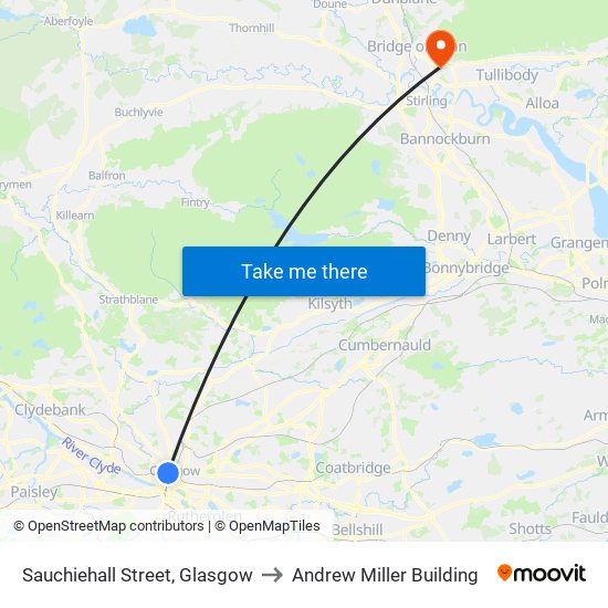 Sauchiehall Street, Glasgow to Andrew Miller Building map