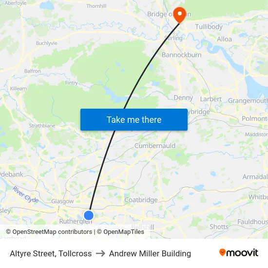 Altyre Street, Tollcross to Andrew Miller Building map
