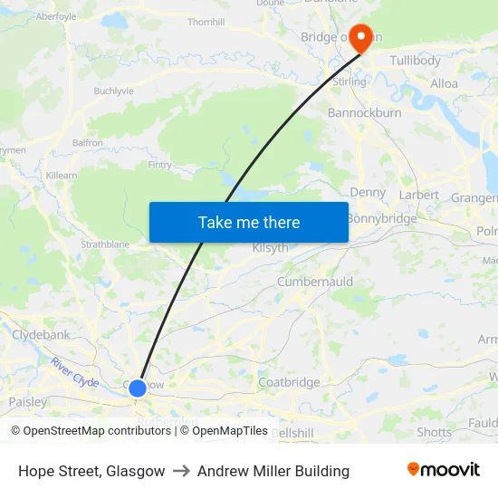 Hope Street, Glasgow to Andrew Miller Building map