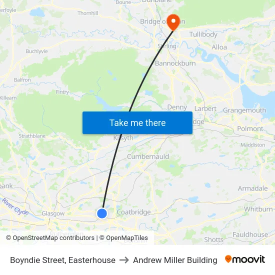 Boyndie Street, Easterhouse to Andrew Miller Building map
