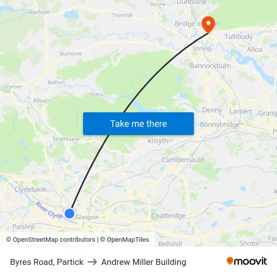 Byres Road, Partick to Andrew Miller Building map