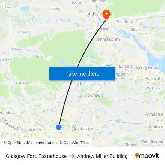 Glasgow Fort, Easterhouse to Andrew Miller Building map