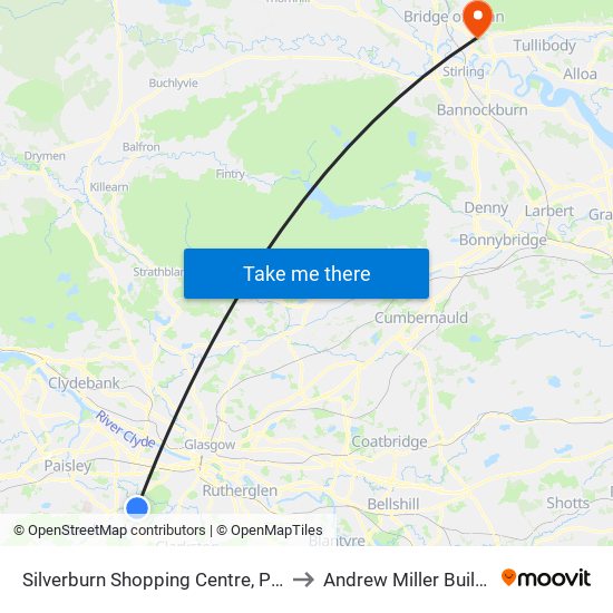 Silverburn Shopping Centre, Pollok to Andrew Miller Building map