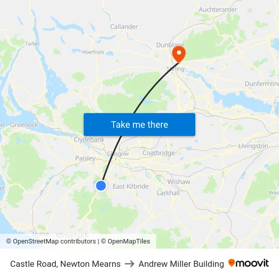 Castle Road, Newton Mearns to Andrew Miller Building map