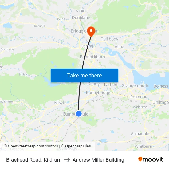 Braehead Road, Kildrum to Andrew Miller Building map