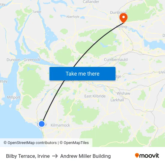 Bilby Terrace, Irvine to Andrew Miller Building map