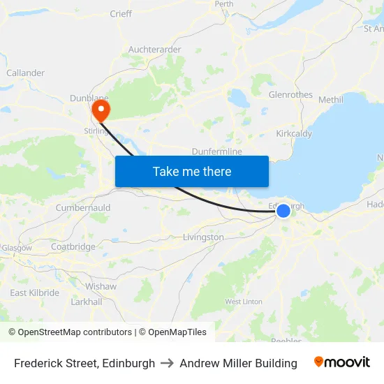 Frederick Street, Edinburgh to Andrew Miller Building map