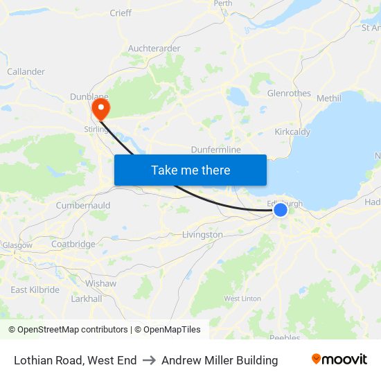 Lothian Road, West End to Andrew Miller Building map