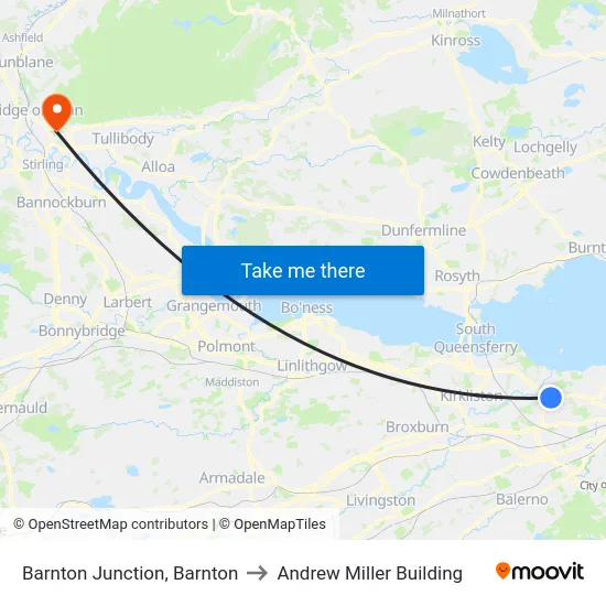 Barnton Junction, Barnton to Andrew Miller Building map
