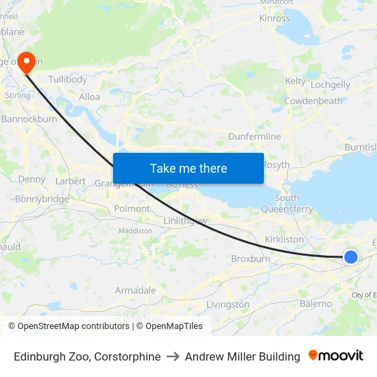 Edinburgh Zoo, Corstorphine to Andrew Miller Building map
