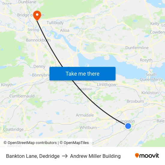 Bankton Lane, Dedridge to Andrew Miller Building map