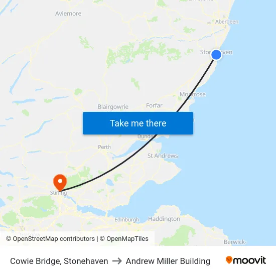 Cowie Bridge, Stonehaven to Andrew Miller Building map