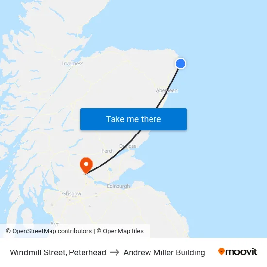 Windmill Street, Peterhead to Andrew Miller Building map