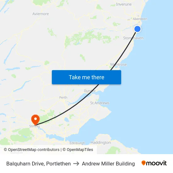 Balquharn Drive, Portlethen to Andrew Miller Building map