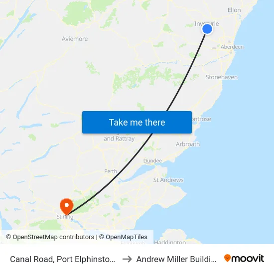 Canal Road, Port Elphinstone to Andrew Miller Building map