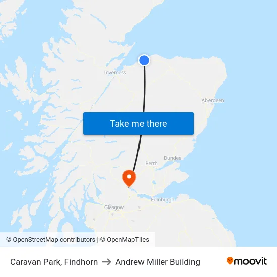 Caravan Park, Findhorn to Andrew Miller Building map