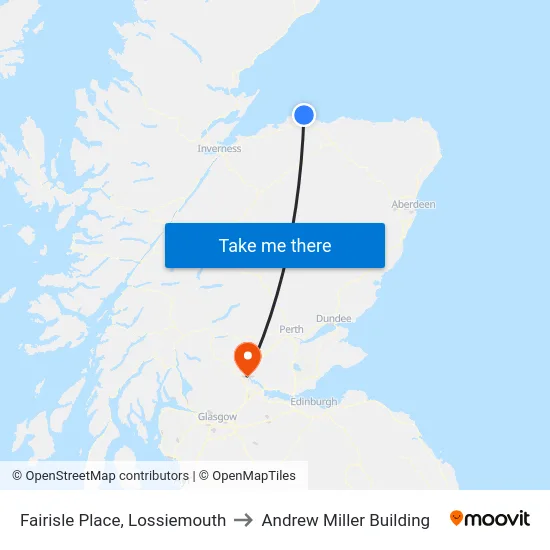 Fairisle Place, Lossiemouth to Andrew Miller Building map