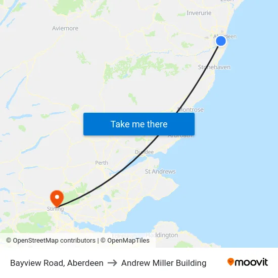 Bayview Road, Aberdeen to Andrew Miller Building map