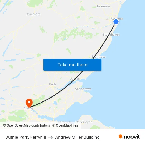 Duthie Park, Ferryhill to Andrew Miller Building map