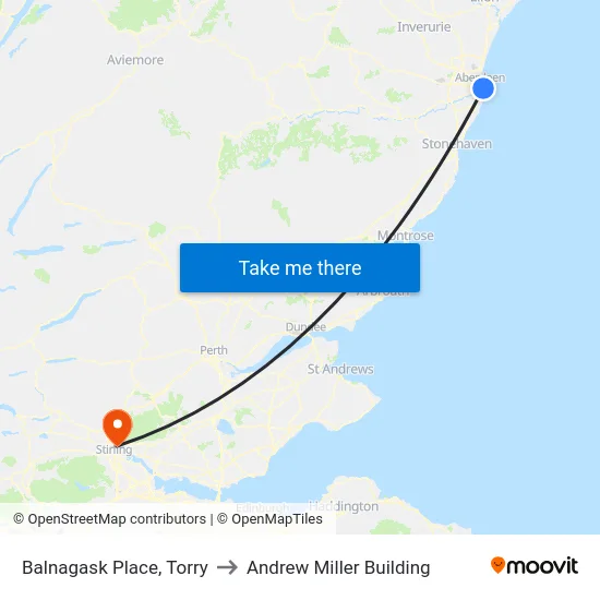 Balnagask Place, Torry to Andrew Miller Building map